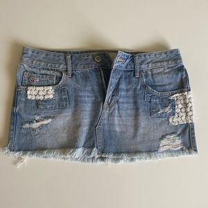 Hollister denim women mini skirt